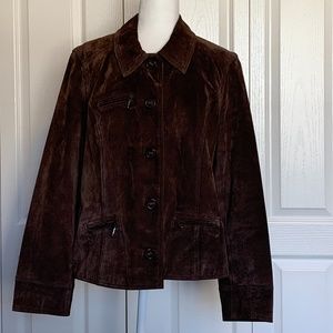 i.e. Relaxed Suede Leather Jacket Size L